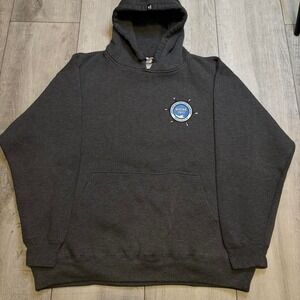 Men Vintage 21 Pro grey hoodie with blue logo Size XL